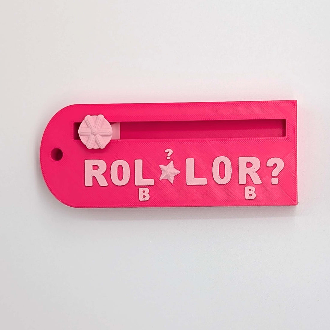 The ROLLOR Mahjong Charleston Tracker in Hot Pink and Light Pink by MingleTiles