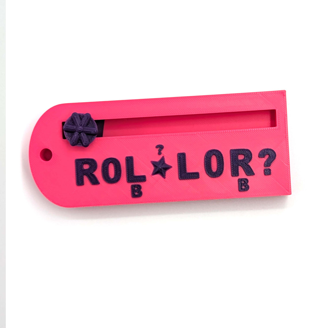 The ROLLOR Mahjong Charleston Tracker in Hot Pink and Purple by MingleTiles