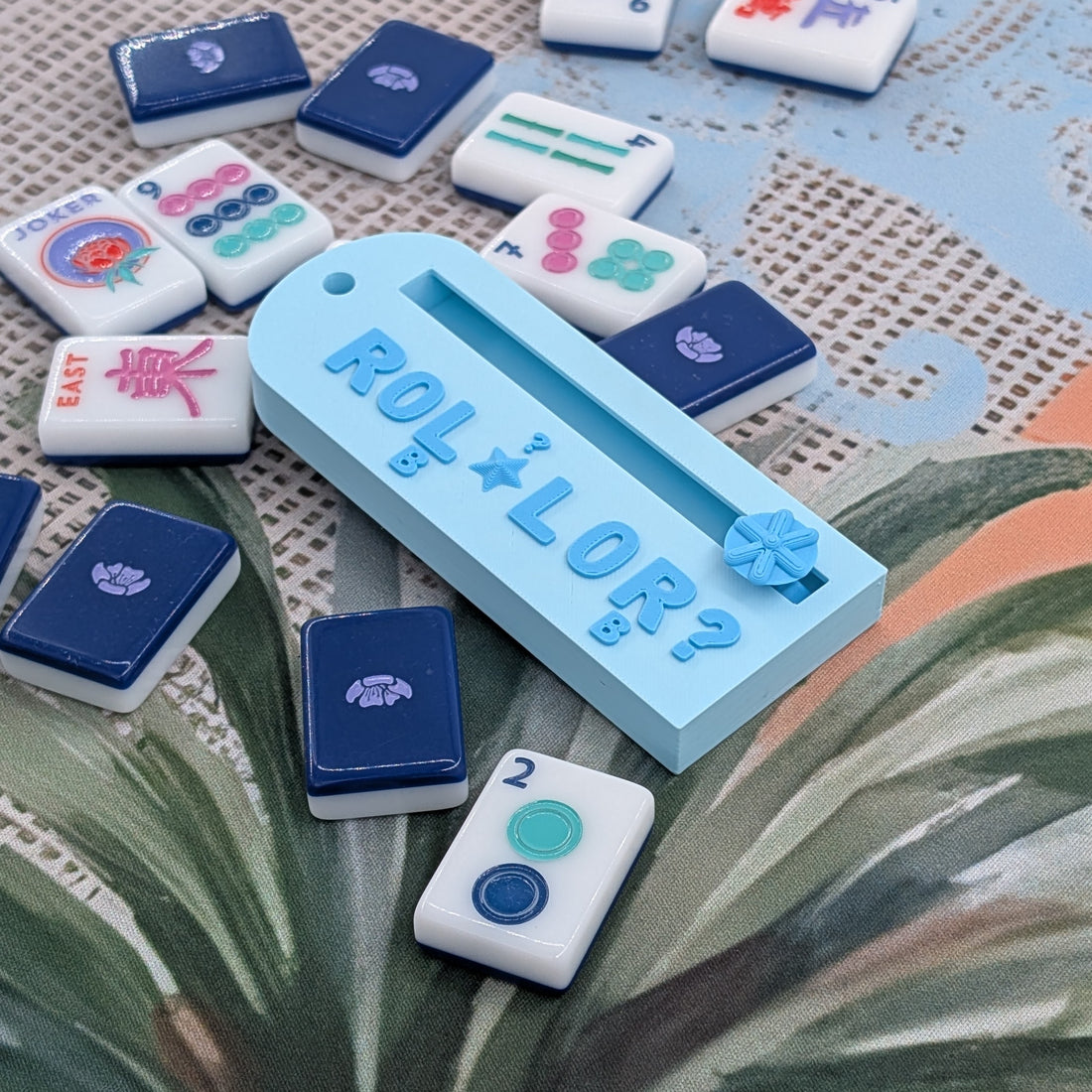 The ROLLOR™: A Mahjong Charleston Tracker (Ice and Sky Blues)