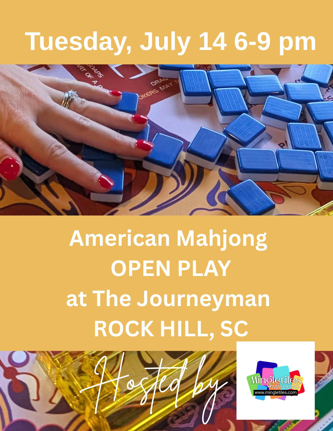 July 14 OPEN PLAY at the Journeyman in Rock Hill, SC