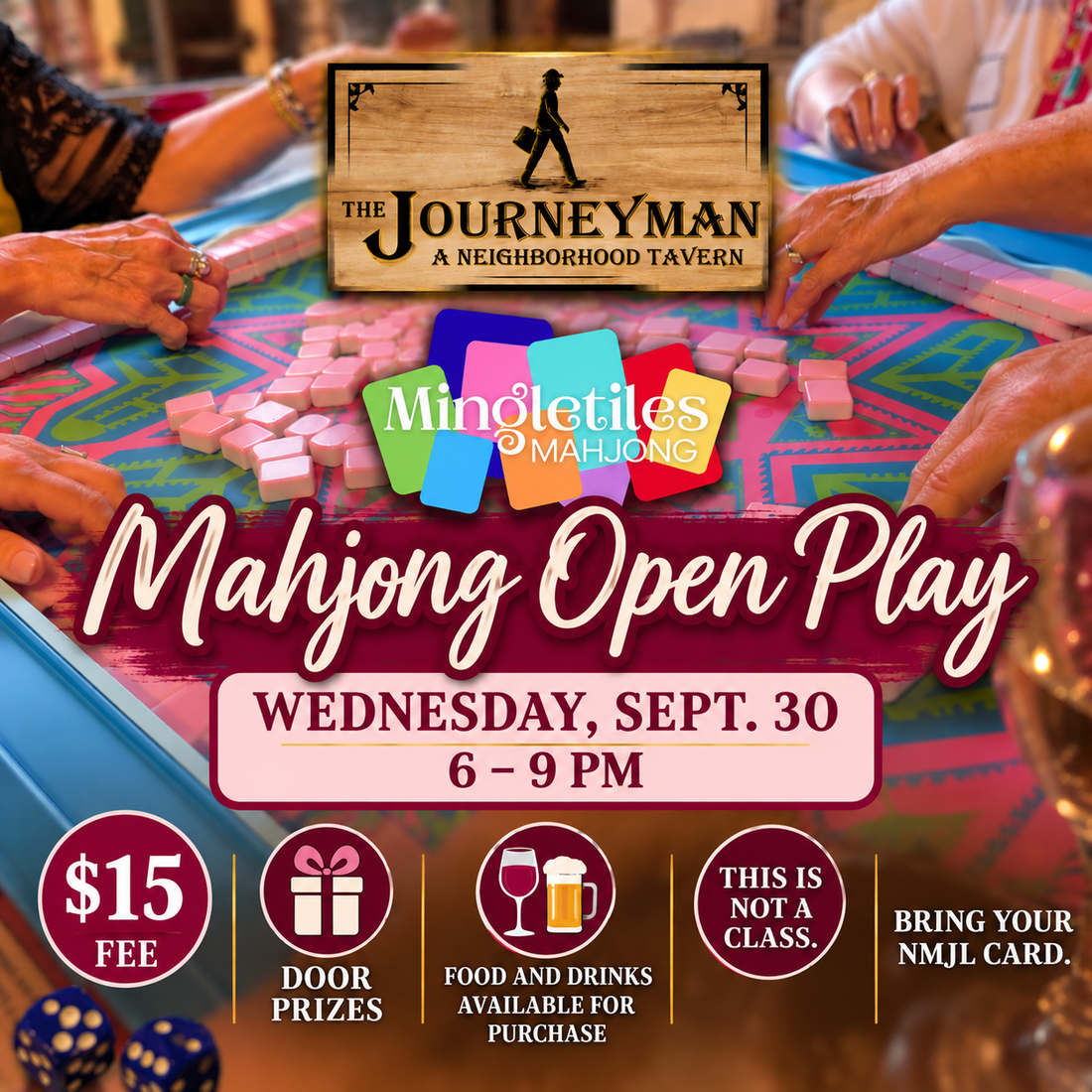 September 30 OPEN PLAY at the Journeyman in Rock Hill, SC