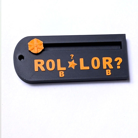 The ROLLOR Mahjong Charleston Tracker in Black and Orange by MingleTiles