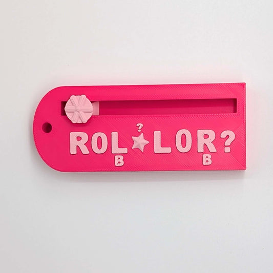 The ROLLOR Mahjong Charleston Tracker in Hot Pink and Light Pink by MingleTiles