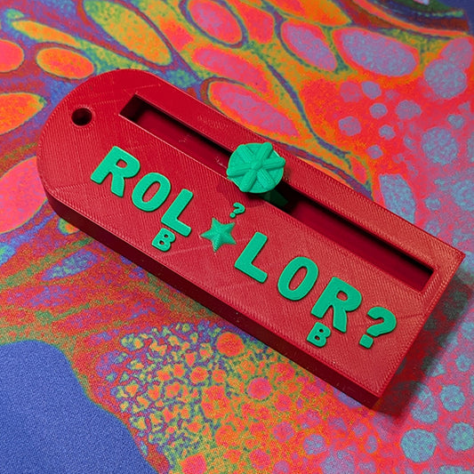 The ROLLOR™: A Mahjong Charleston Tracker (Red and Spring Green)