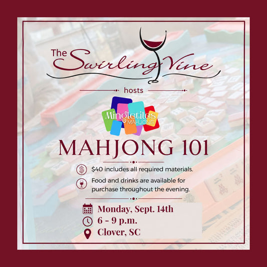 Sept. 14th Mahjong 101 at The Swirling Vine, Clover, SC